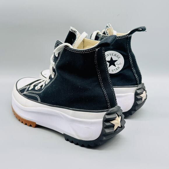 Converse Shoes Womens 7.5 Black Canvas Run Star Hike Hi Platform Lugged Sneakers - Picture 5 of 10